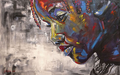 Lo sguardo sospeso - A Paint Artwork by Stefania Ceccariglia